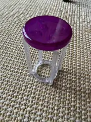 American Girl Kavi purple acrylic side table stool for 18" doll NEW