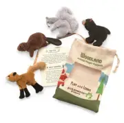 Woodland Animal Finger Puppet Set, Multicolor, 8" (2769)