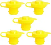 5PCS Can Vent Cap Replacement Breather Part Allow for Faster Flowing Fit Any Water Can Yellow 5 Pack