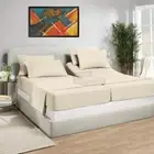 Split King 100% Cotton Sheet Set for Adjustable Bed - 5 Piece Twin XL Split King