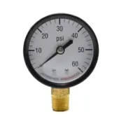 Pressure Gauge 60 PSI 2" Diameter 1/4" NPT Bottom Mount G2012-060