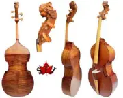 Baroque style song Maestro Viola da Gamba Carved scroll 4 String 29 1/2"#15809