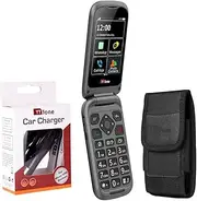 TTfone TT970 Whatsapp 4G Touchscreen Senior Big Button Flip Mobile Phone - with 8MP Camera and Hearing Aid Compatible with Emergency Aid Button (Bundle)