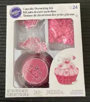 Wilton CUPCAKE DECORATING KIT Girls Princess Birthday 24 Pk