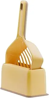Generic Lightweight Cat Waste Cleaning Tool with Sand Sifter, Yellow