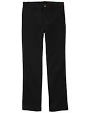 OshKosh B'gosh Boys Flat-Front Woven Chino Pants; Black (4R)