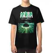 Akira Green Japanese Cyberpunk City Explosion T-shirt