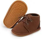[Zoolar] Baby Warm Booties Newborn Boy Girl Boots Cozy Fur Shoes Lace Up Toddler Booties First Walker Winter Crib Boots