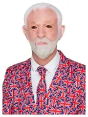 Old Man Grandpa Latex Mask Jeremy Corbyn Labour Party British Costume Adult