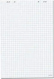 Herlitz Flipchart Pad, 68 x 99 cm (Squared/Punched), 5 Pads (20 Sheets per Pad)