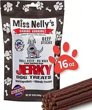 "Miss Nelly All Natural Jerky Dog Treats Made Only in USA Original Jerky Dog Treats