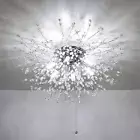 Crystal Flush Mount Ceiling Light Fixture with Pull Chain On/Off Switch, LED Clo