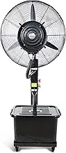Oscillating Fan with Misting Kit, Large Indoor Spray Cooling Industrial Fan Humidifier, 3 Cooling Speeds with High RPM, Adjustable Height, Ideal for Backyards, Patios