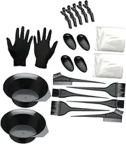 SAFIGLE 21Pcs Hair Dyeing Tool Includes Dye Brush Comb Gloves Ear Covers Clips for All Hair Types Easy Coloring and Tinting