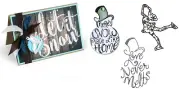 Sizzix Framelits Snow Place Like Home #661551 Retail $14.99 6pk & stamps-Serata