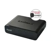 Edimax SW5500GV3 5 Port 10/100/1000 Gigabit Desktop Switch. High-Speed Networking and Jumbo Frames. Perfect Solution for Home and Small Business. Full Duplex. Includes 5V 1A Power Supply. [SW5500GV3]