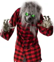 Halloween Howling Hudson Standing LED Glowing Eyes Outdoor Werewolf Decoration