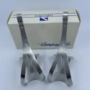 NOS Campagnolo C-RECORD Era Large Road Superleggeri Alloy Toe Clips NEW IN BOX