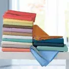 2200TC 100% Cotton Flat Fitted Sheet Set Pillowcases Single Double Queen King AU