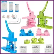 3 IN 1 Badges Button Maker Machine with 300Pcs Button Parts+3 Size Mold+3 Size C
