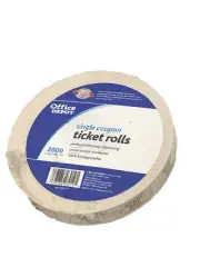 Raffle Ticket Roll of 2,000 Tickets Single Coupon Ticket Roll *NEW
