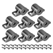8 Set Zinc Alloy Magnetic Cabinet Door Catch for Kitchen Cupboard Closet, Grey