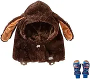 [RYZGOJV] Kids Winter Hat Scarf Mittens Set, Unisex Kids Toddler Children Hat with Neck Warmer Winter Warm Kids Gift Cute-A06, Multicolor