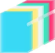 WELANE Plastic Document Folder, 20 PCS A4 Color Thicken Twin Pocket Folders for Store and Organize Documents, Speeches, Resumes (White Red Yellow Blue Green)