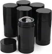 6 Pcs 30g/1oz Black Deodorant Containers Bottom Filling Deodorant Bottle Twist Up Deodorant Tubes For Homemade Deodorant Lip Balm