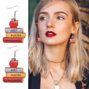 Textbook Wooden Earrings Personalized School Season Teachers And Students Gifts