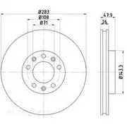 Bremtec Euro-Line GeoZinc Coated Brake Rotor - BDR26070EL