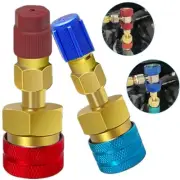 A/C R1234YF Quick Coupler Connector Adapters High/Low Manifold AC Gauge Auto Set