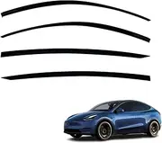 OAD4X4 Weathershields Compatible with Tesla Model Y 2022-2025, Injection Weather Shields Window Visors Wind Deflectors Sun Rain Guard 4PCS Set