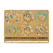 Compact Beading Mat Wood Bead Board for DIY Craft Jewelry Making Beading Tray