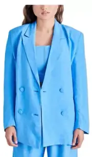 NWT Steve Madden Apparel Women's Baldwin Blazer Indigo Blue Summer Weight Small