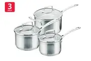 Scanpan Impact Saucepan Set 3 Piece - Silver