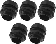 X AUTOHAUX M32x1.5 Cable Glands 34.5mm / 1.36" Bellows Waterproof Tightening Joint Straight-Tube PA66 Nylon Black 5 Pcs