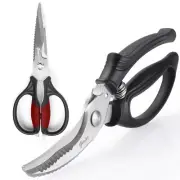 Poultry Shears Set - Heavy Duty Utility Kitchen Scissors for Cutting Chicken,...
