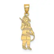 14K Yellow Gold Fireman W/Hose Charm