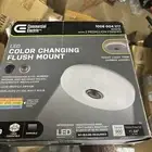 Commercial Electric Low Profile 11in LED Flush Mount w/Night Light Feature NEW