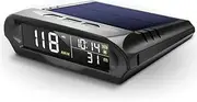 SaZaK Car Wireless HUD Headup Display Solar GPS Digital Speedometer with LCD Screen Overspeed Alarm KMH/MPH Time/Altitude/Temperature/Speed Display