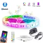 Bluetooth RGB LED Strip Lights IP65 Waterproof 5M 10M 20M 12V Controller