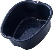 Foot Soaking Bath Basin, Sturdy Durable Plastic Foot Bath and Foot Massager Foot Bucket, Great for Getting the Dead/Old Skin Off Your Feet,Portable Foot Tub (FITS UP to A Men's Size 11)(Black)