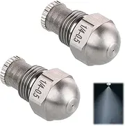 2 x 1/4BSP Nozzles Spray Diameter Stainless Steel Fine Mist Nozzle for Cooling, Cleaning, Coating, Garden Watering, Fine Mist Nozzle with Filter Function (Hole Diameter: 0.5 mm)