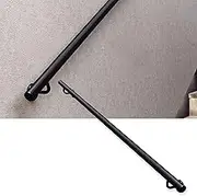 Handrail Stairs, Wrought Iron Staircase Handrail Banister with Wall Support Brackets, Staircase Railing for Home Corridor Bathroom Lofts Hand Rails(17ft/510cm)