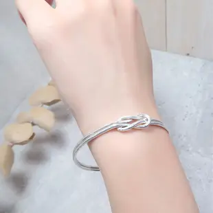 O型手環 Love Link心繫情緣 平結 純銀手環(2種尺寸)