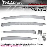 WELLvisors For Toyota Prius C 12-19 Side Clip on Windowow Side Visor Deflectors