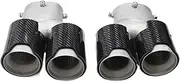Tailpipe Muffle Compatible For BMW G20 G21 M340i G23 M440i G42 M240i Exhaust Tailpipe Conversion Dual Outlet Carbon Fiber MP 2020-2024(Carbon Fiber D)