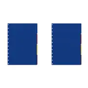 2x 4pc Filofax A4 Notebook Colour Index/Indices Blank Divider Tab Set Stationery