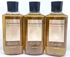 BATH & BODY WORKS TEAKWOOD MEN'S 3-IN-1 HAIR FACE BODY WASH 10 OZ (LOT OF 3 PCS)